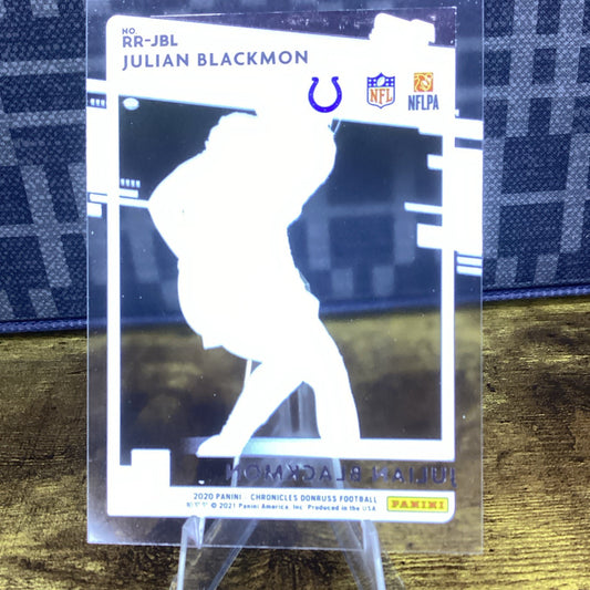 2020 Julian Blackmon Panini Chronicles Clearly Donruss Rated Rookie Card RC