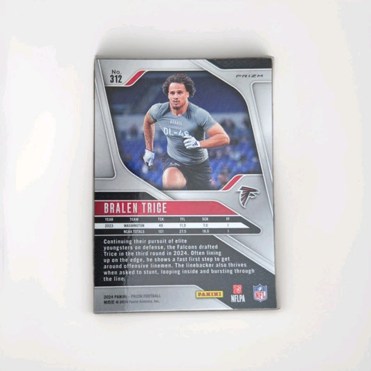 BRALEN TRICE 2024 Panini Prizm Orange Ice RC #312 Falcons Huskies
