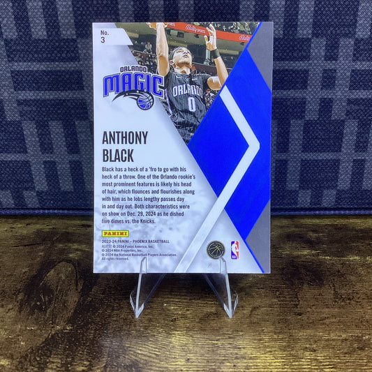 2023-24 Panini Phoenix Instant Phenom Blue Ice Anthony Black #3 Rookie RC