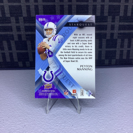 2008 Upper Deck Football StarQuest Rainbow Blue #SQ25 Peyton Manning