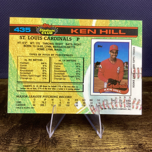 Ken Hill Cardinals 1991 Topps Stadium Club #435