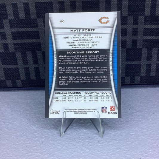 Matt Forte 2008 Bowman #190