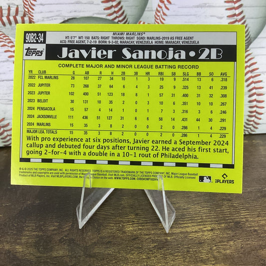 2025 Topps Series 2 - 1990 Topps Baseball Javier Sanoja #90B2-34 (RC)