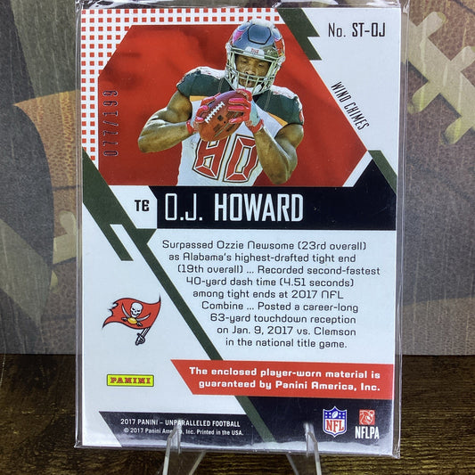 2017 Panini Unparalleled O.J. Howard Bucs Rookie Stitches Dual Jersey /199
