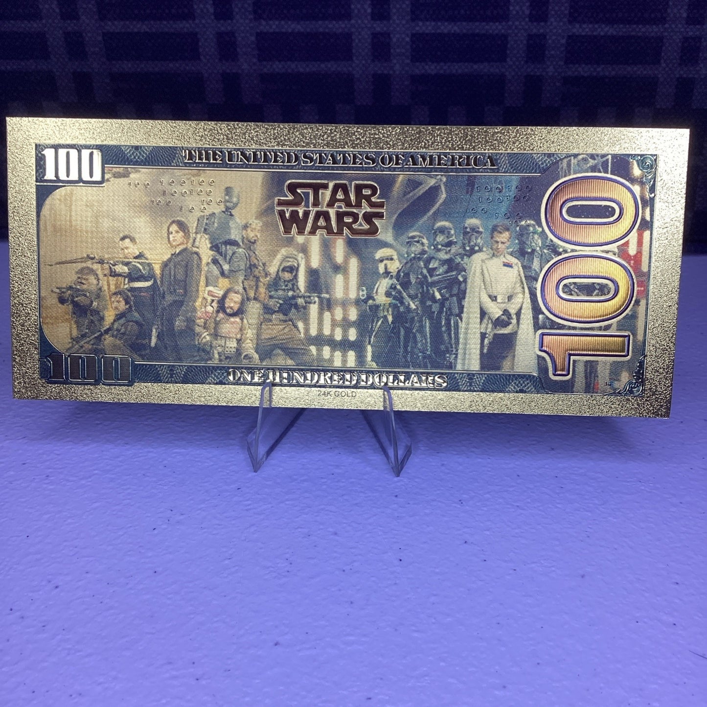24k Gold Plated - FINN - Star Wars Banknote Novelty Collectible