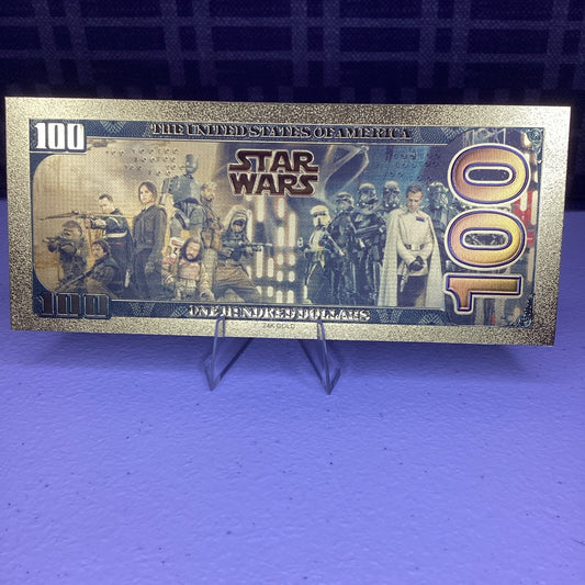24k Gold Plated - FINN - Star Wars Banknote Novelty Collectible