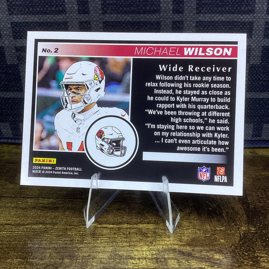 2024 Panini Zenith Rookies 3rd Down /35 Michael Wilson #2