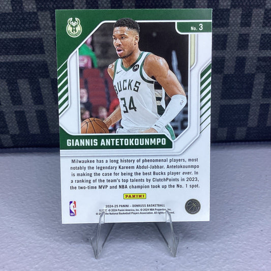 2024-25 Donruss #3 Giannis Antetokounmpo Franchise Features