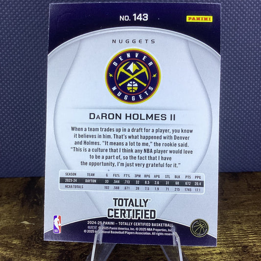 2024-25 Panini Totally Certified - Rookies DaRon Holmes #143 Mirror (RC)
