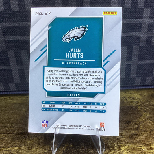 2021 Panini Donruss Elite Football JALEN HURTS #27 Philadelphia Eagles