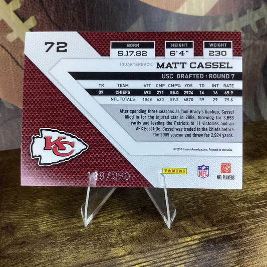 2010 Panini Threads Silver Century Proof /250 Matt Cassel #72