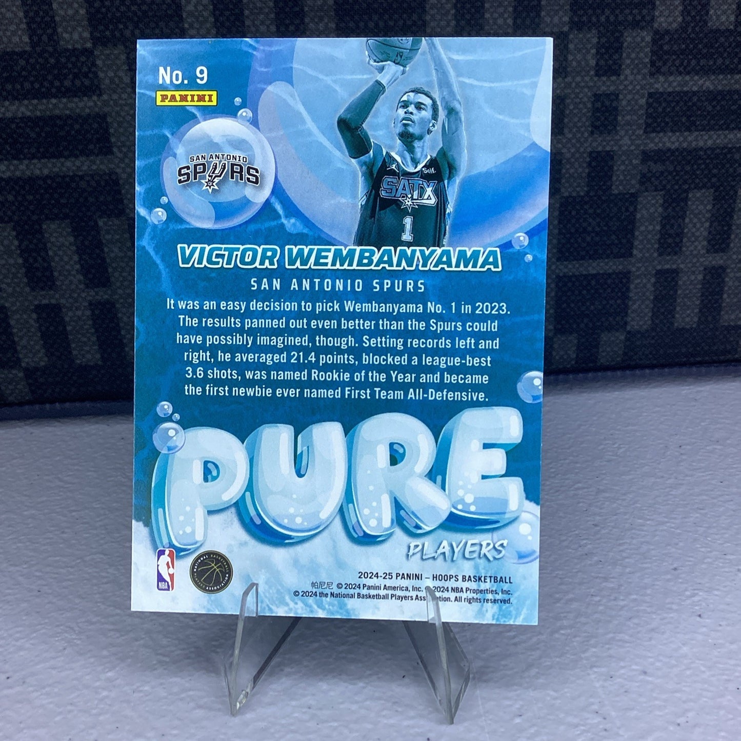 2024-25 VICTOR WEMBANYAMA PANINI WINTER HOOPS PURE PLAYERS