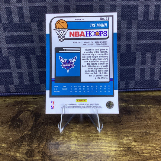 Tre Mann 2023-24 NBA Hoops Premium Stock Ice Prizm #53 Hornets