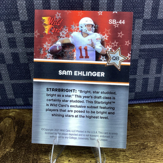 2021 Wild Card Alumination Starbright Red Sam Ehlinger #SB-44 Rookie RC