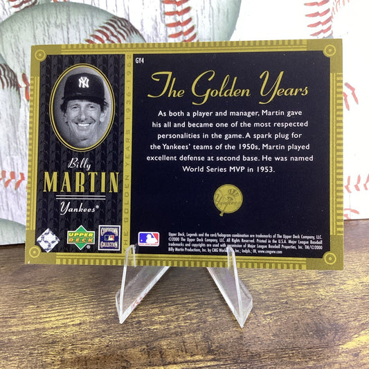 2000 Upper Deck Legends The Golden Years HOLO BILLY MARTIN #GY4 Yankees NM-MT