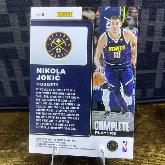 Nikola Jokic 2022-23 Donruss Basketball Complete Players Insert Card Nuggets