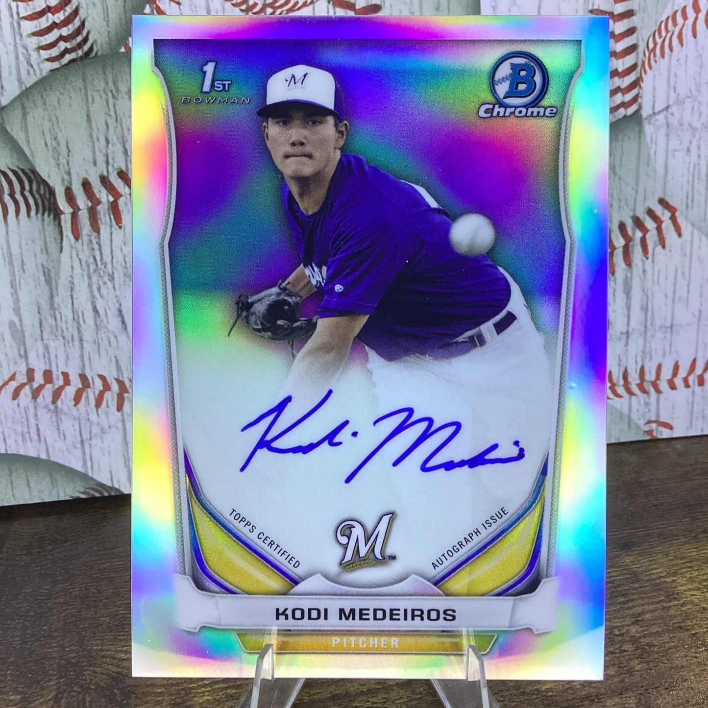 Kodi Medeiros 2014 Bowman Chrome 1st Bowman Auto #BCA-KM NM
