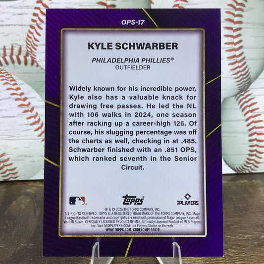 2025 Topps Series 2 - Ops Best Kyle Schwarber #OPS-17