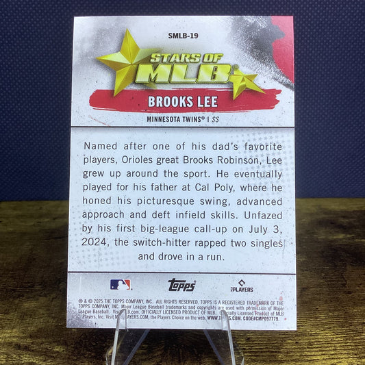 2025 Topps Series One Stars of MLB Brooks Lee Insert RC