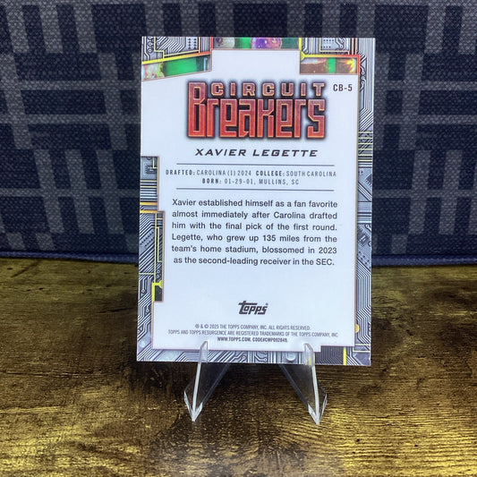 2025 TOPPS RESURGENCE XAVIER LEGETTE #CB-5 CARD PANTHERS RC CIRCUIT BREAKERS