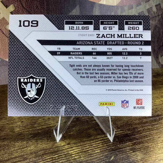 2010 Panini Threads - Zach Miller #109