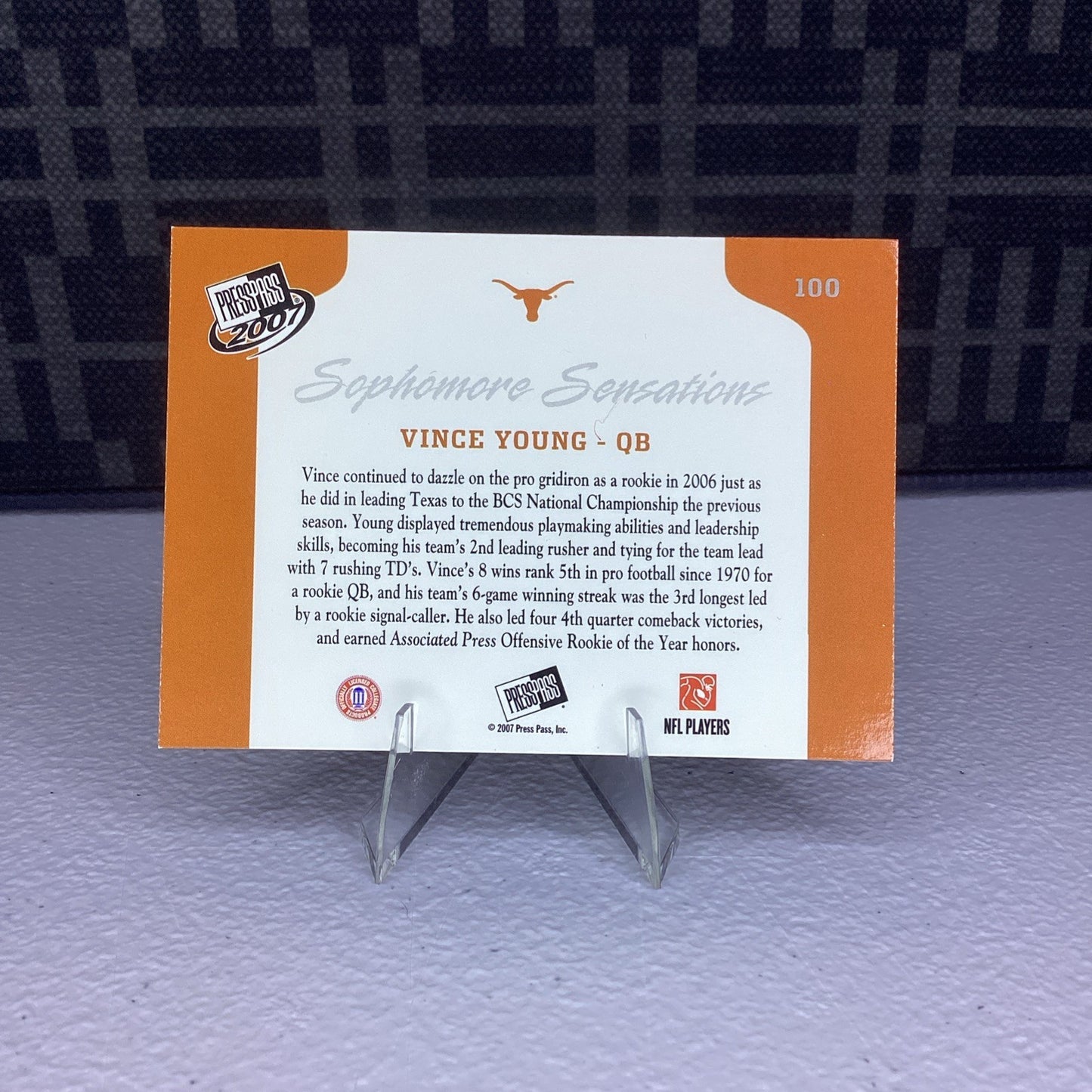 2007 Press Pass Sophomore Sensations Vince Young #100