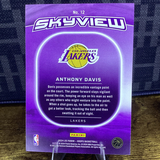 Anthony Davis 2024-25 Panini NBA Hoops SkyView Winter Insert #12 Lakers