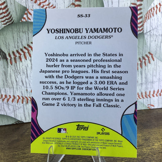 2025 Topps Series 2 Yoshinobu Yamamoto Summer Superstar Dodgers #SS-33