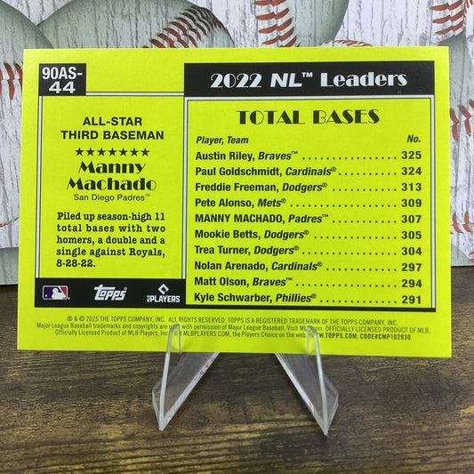 2025 Topps Baseball Manny Machado 1990 All-Star #90AS-44 San Diego Padres