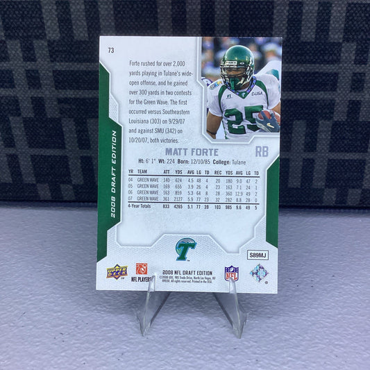 2008 Upper Deck Draft Edition - #73 Matt Forte (RC)
