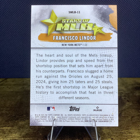 2025 Topps 2025 Topps Series One Stars of MLB Francisco Lindor Insert
