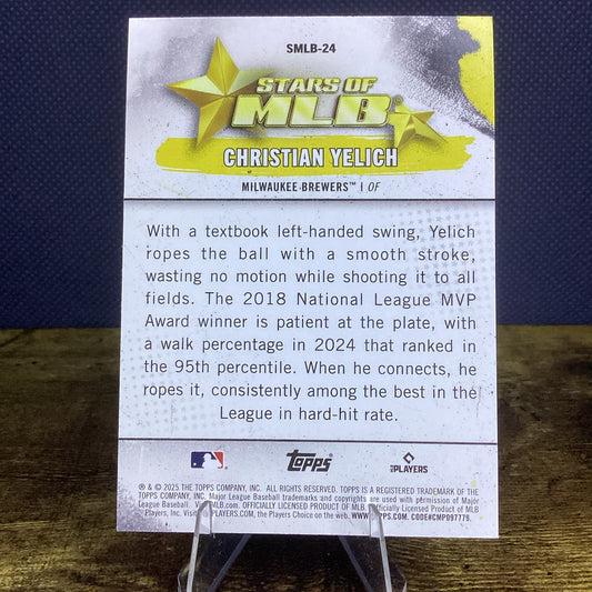 2025 Topps Series One Stars of MLB Christian Yelich Insert