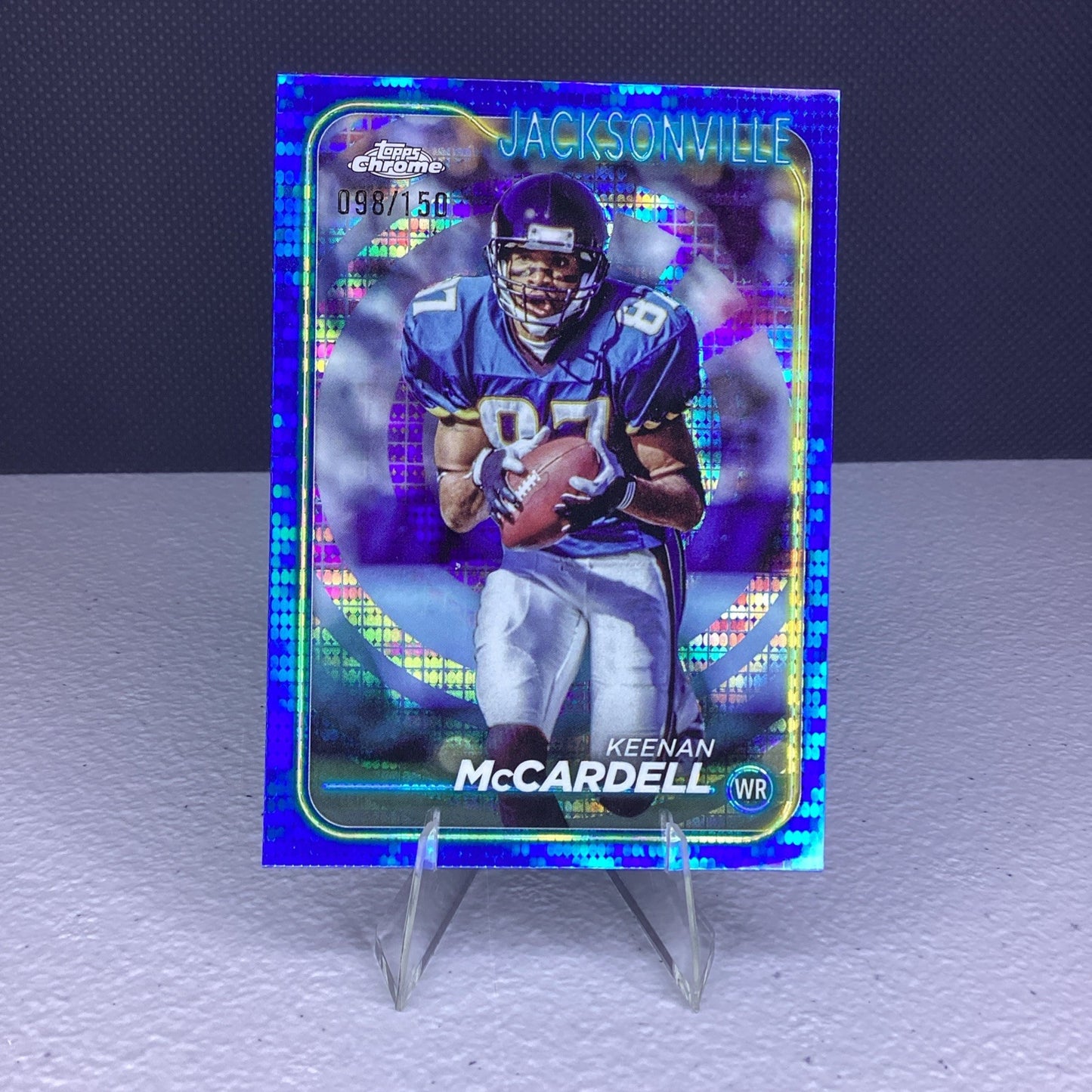 2024 Topps Chrome Keenan McCardell #90 Blue Sonar Refractor #'d 98/150 Jaguars