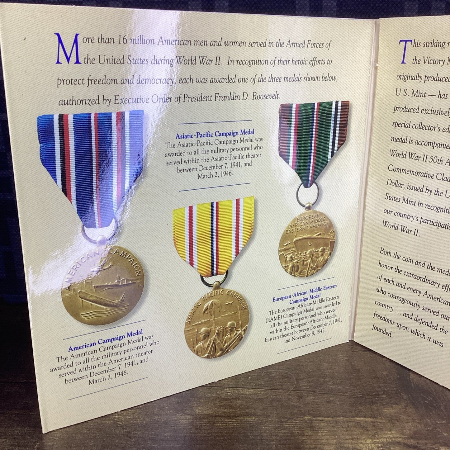 50th Anniversary World War II Uncirculated Clad Half Dollar Coin In Acrylic