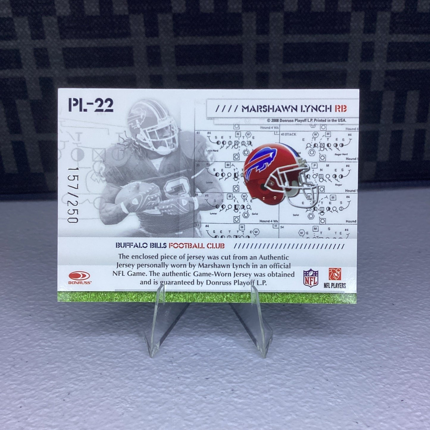 Marshawn Lynch 2008 Donruss Gridiron Gear Playbook #PL-22 157/250 🔥🏈