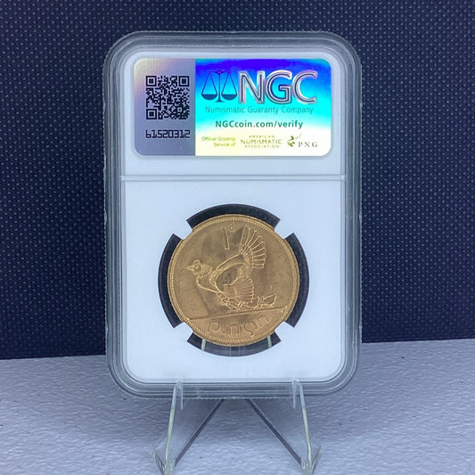 1968 Ireland Penny NGC BrilliantUncirculated "LUCKY IRISH PENNY" Rarer Date