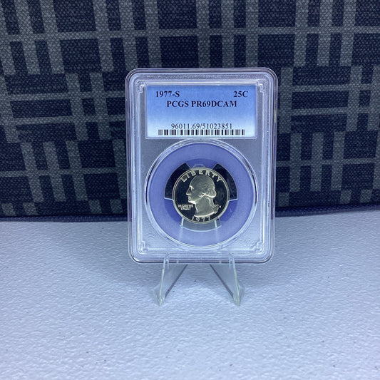 1977 S 25C Washington Quarter Proof PCGS PR69DCAM