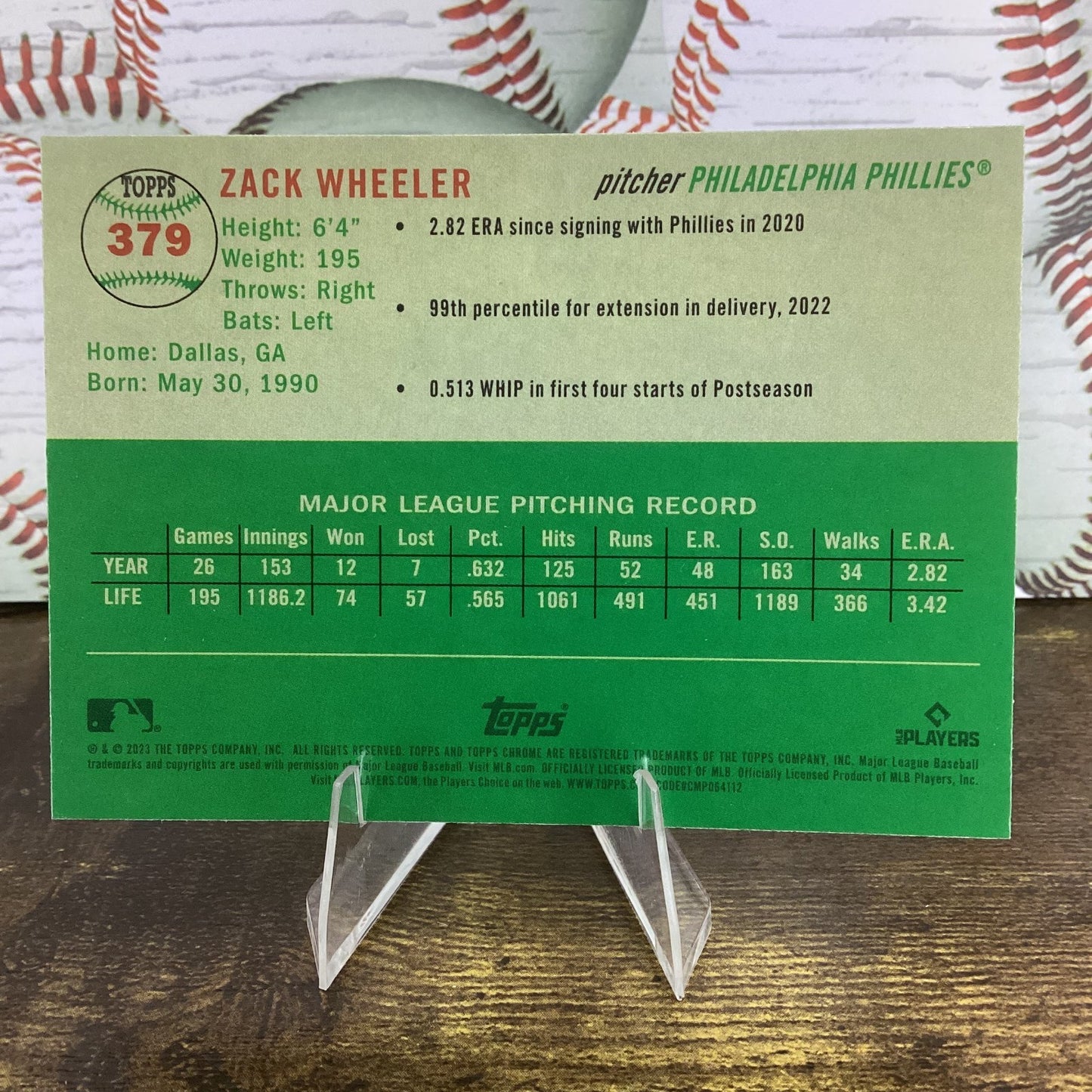 2023 Topps Chrome Platinum Anniversary - Zack Wheeler #379