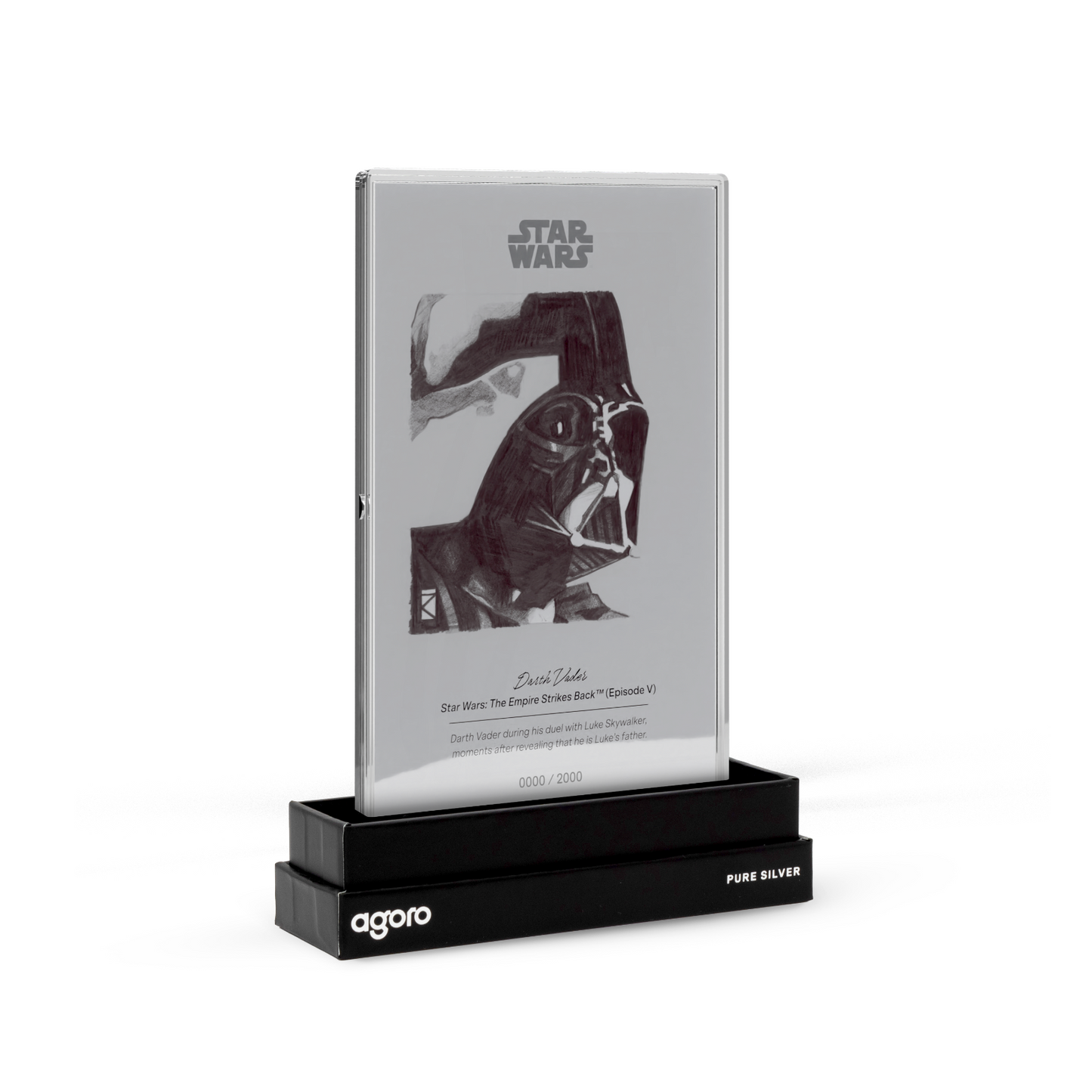 2026 Agoro Niue Star Wars™ Sketch Art - Darth Vader™ 5g .999 Silver Foil NEW
