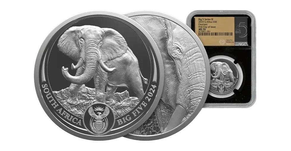 2024 1 oz South African Big 5 III Elephant NGC MS70 First Releases