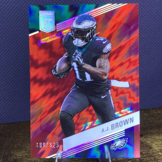 2023 Donruss Elite #1 AJ Brown Aspirations Red Shimmer /625 Philadelphia Eagles