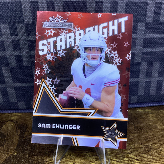 2021 Wild Card Alumination Starbright Red Sam Ehlinger #SB-44 Rookie RC