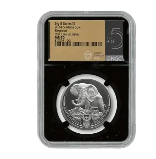 2024 1 oz South African Big 5 III Elephant NGC MS70 First Releases