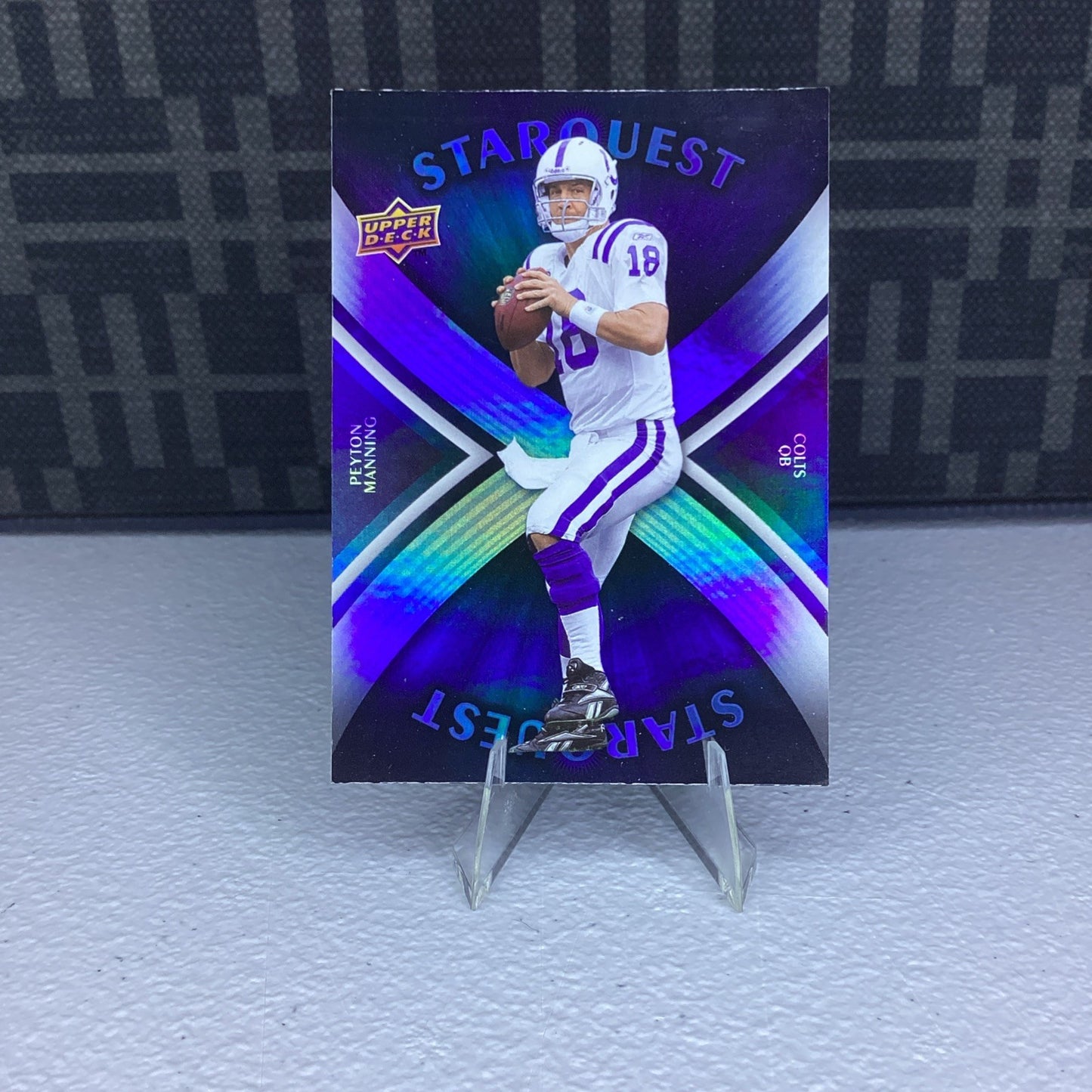 2008 Upper Deck Football StarQuest Rainbow Blue #SQ25 Peyton Manning