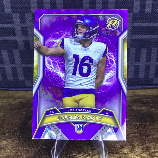 2024 Topps Resurgence - Joshua Karty Purple Surge 62/75 Rookie Card (RC)
