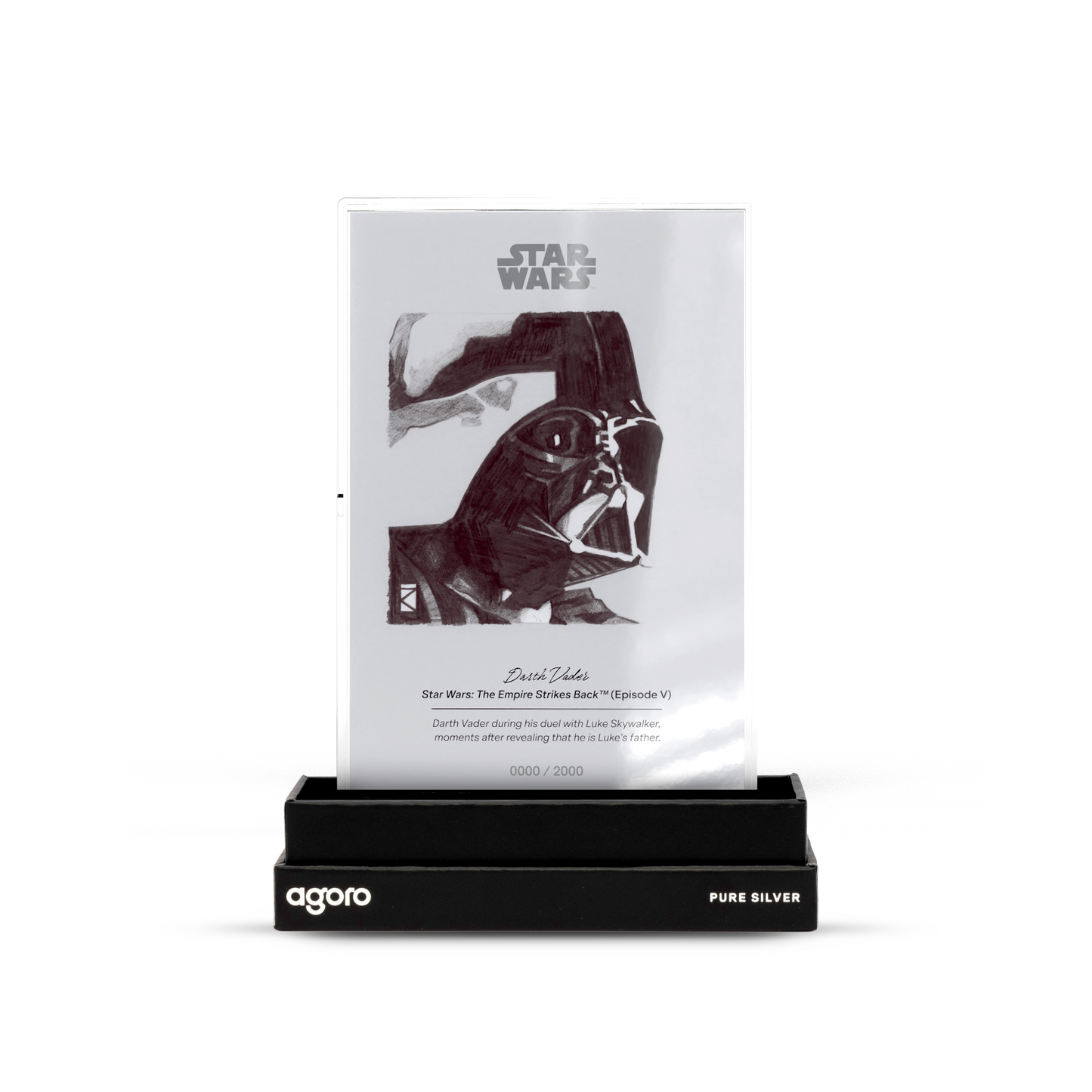 2026 Agoro Niue Star Wars™ Sketch Art - Darth Vader™ 5g .999 Silver Foil NEW