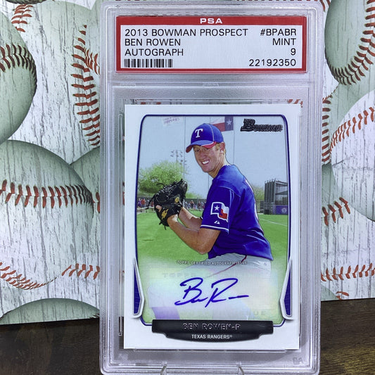 2013 Bowman Prospect Auto Retail Ben Rowen #BPA-BR Auto PSA 9