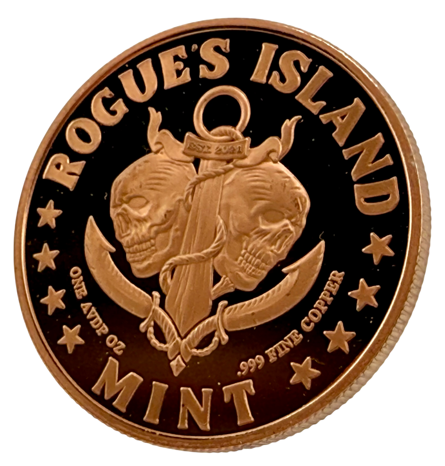 2026 COSMIC TRIP Colorized 1 Oz Copper Round in Capsule by Rogue Island Mint