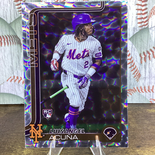 2025 Topps Series 2 LuisAngel Acuna RC Holo Foil SP Mets Patterened Foilboard