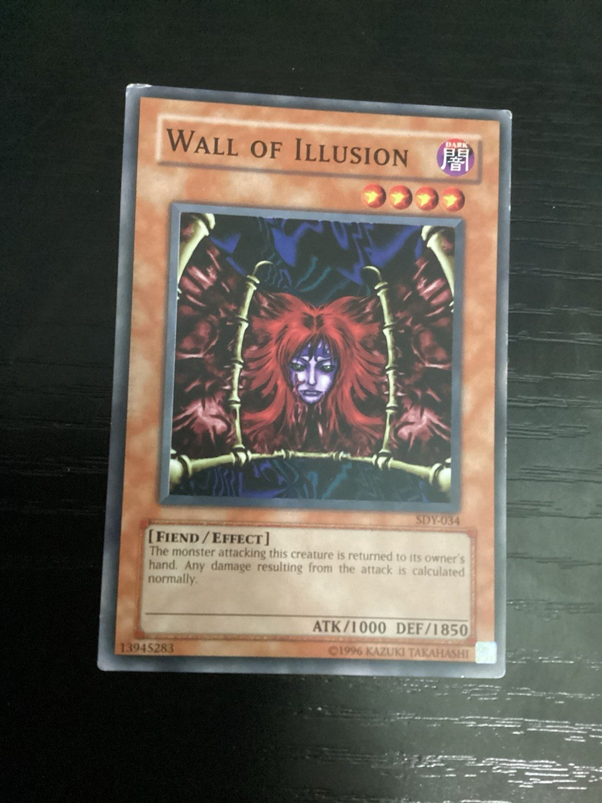 Yu-Gi-Oh TCG Wall Of Illusion SDY-034 Unlimited Regular Common Card Played HP